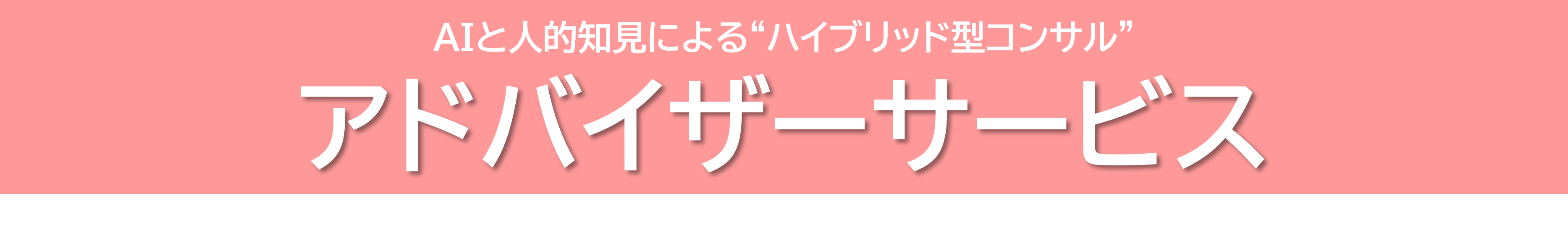 AIと人的知見によるハイブリッド型コンサル：アドバイザーサービス